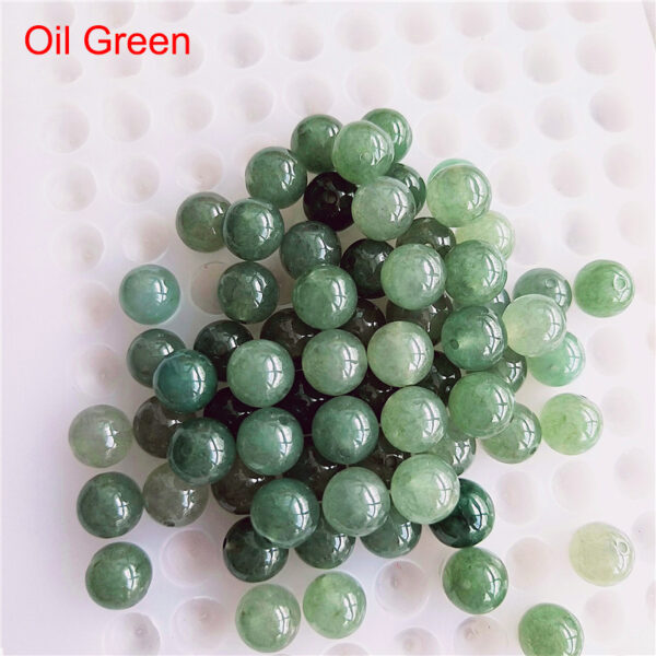 Three colors emerald bead smooth round jade bead