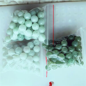 Three colors emerald bead smooth round jade bead