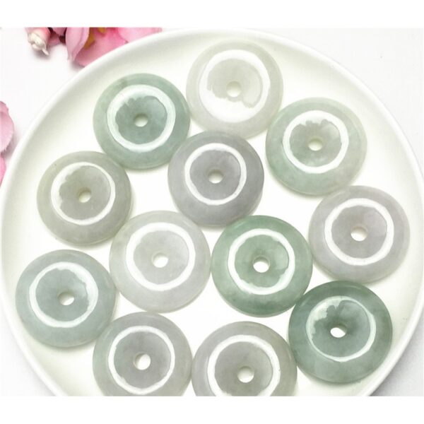 5 pcs / 10 pcs 20 - 25mm ring shape jadeite bead high quality natural Burmese jade bead