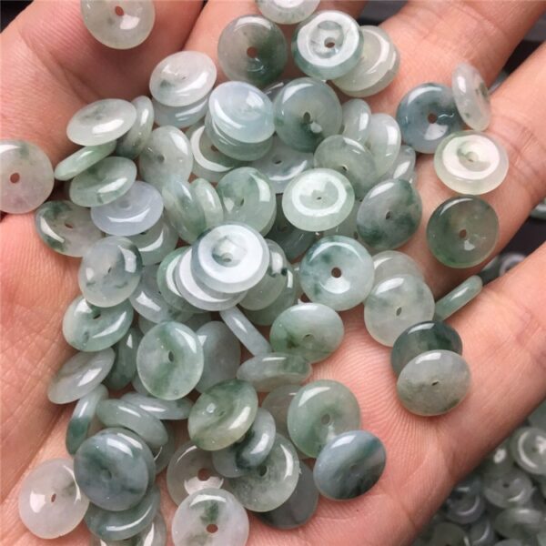 20 pcs / 50 pcs 9 mm ring shape jadeite bead high quality natural Burmese jade bead