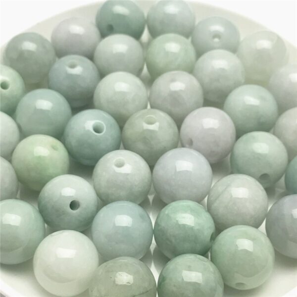 nice 13mm natural Burma jadeite round shape bead