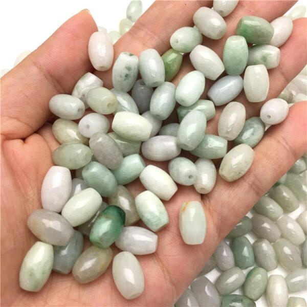 50 pcs / 100 pcs 12 mm oval shape natural Burmese jadeite bead