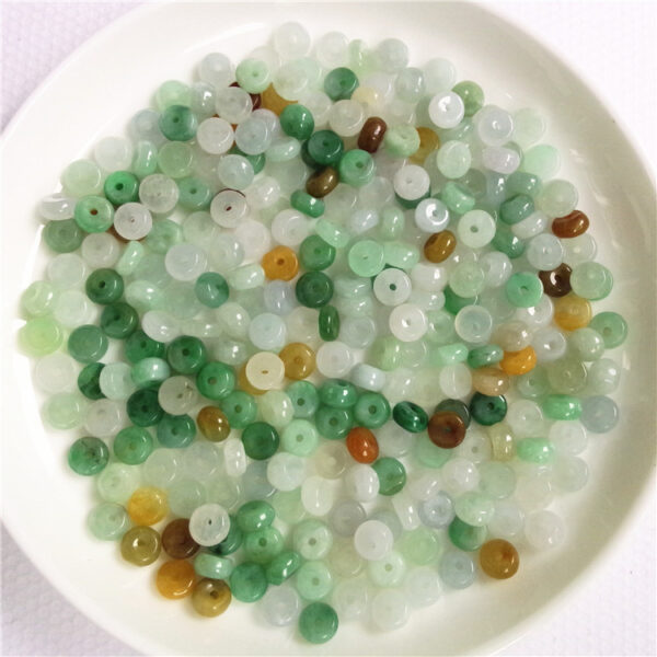 small genuine natural jadeite donut shape bead