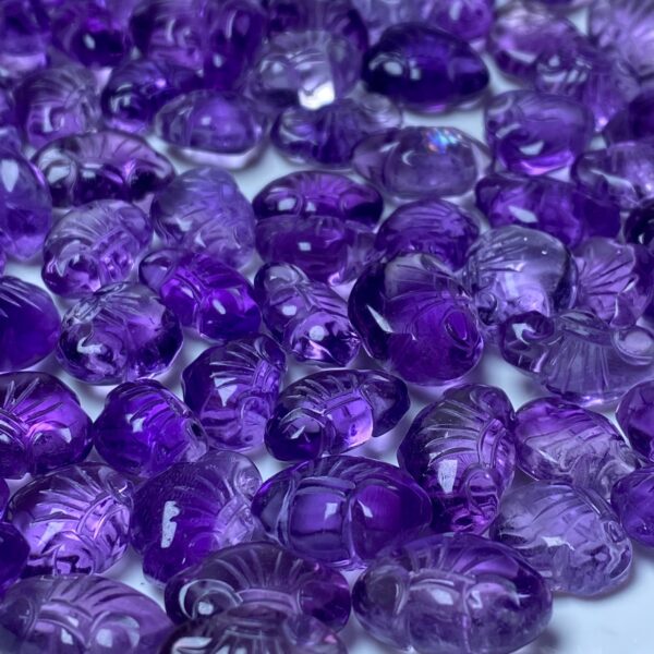 nice flower pattern ruyi shape Brazil ametrine bead