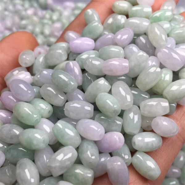 rice shape natural ice jadeite bead