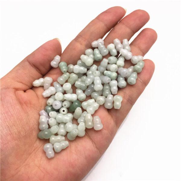 gourd beads, jade bead, jadeite bead, white bead, green bead