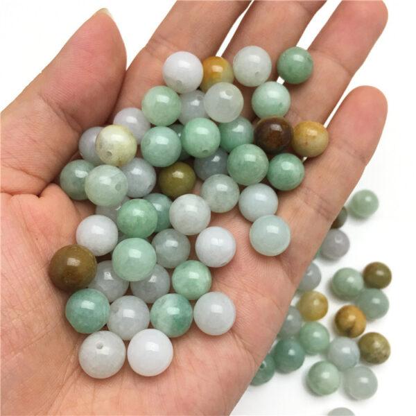 round beads, jade bead, jadeite bead, colorful bead, green bead