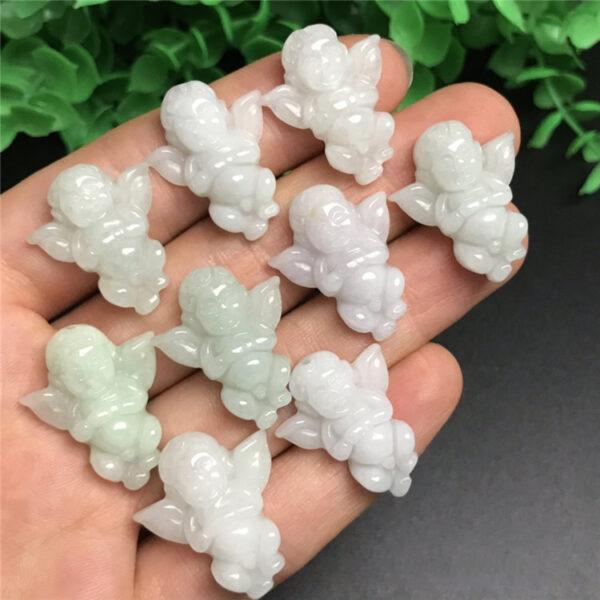 angel beads, angel charm, angel pendant, jade charm jade bead, jadeite bead, white bead