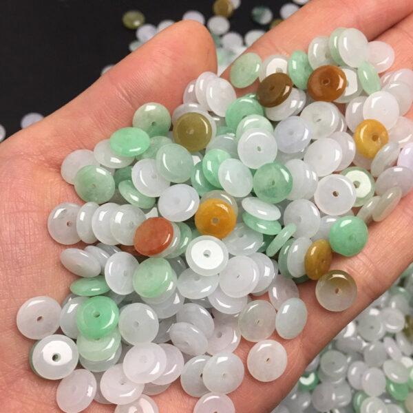 rondelle beads, jade bead, jadeite bead, colorful bead