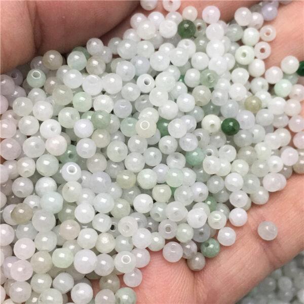 round beads, jade bead, jadeite bead, white bead, green bead, small bead