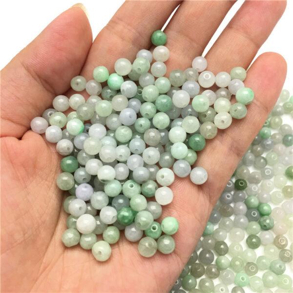 round beads, jade bead, jadeite bead, white bead, green bead, small bead