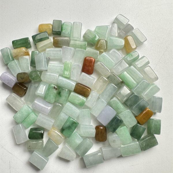 cuboid bead, irregular bead, jade bead, jadeite bead, colorful bead