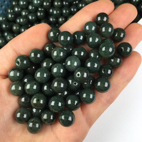 round bead, jadeite bead, jade bead, oily bead, green bead