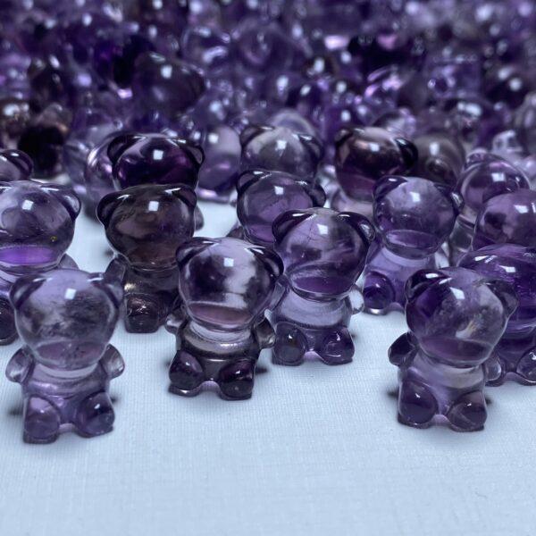 5 pcs / 10 pcs cute bear shape natural ametrine charm