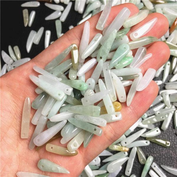 100 pcs irregular pepper shape genuine natural colorful jadeite bead, jade bead