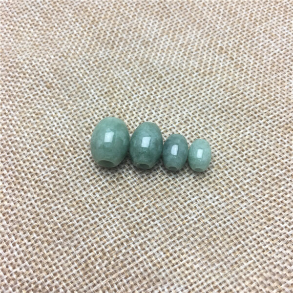 50 beads, oval bead, rice bead, jade bead, jadeite bead, oily bead, green bead