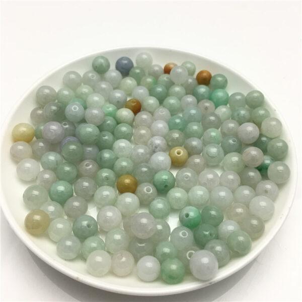 50 beads, round bead, jade bead, jadeite bead, colorful bead