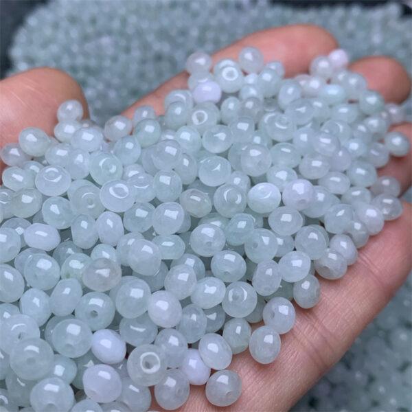 20 pcs / 50 pcs small rondelle shape genuine natural icy jadeite bead, jade bead