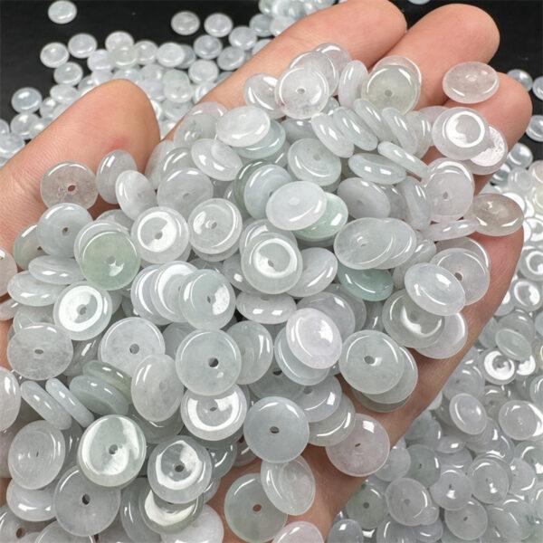 20 pcs / 50 pcs 9mm rondelle shape genuine natural icy jadeite bead, jade bead