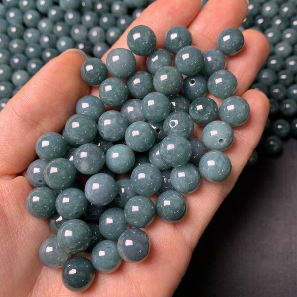 10 pcs / 20 pcs 10mm round shape genuine natural blue jadeite bead, jade bead