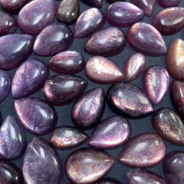 30g droplet shape high quality natural lepidolite charm