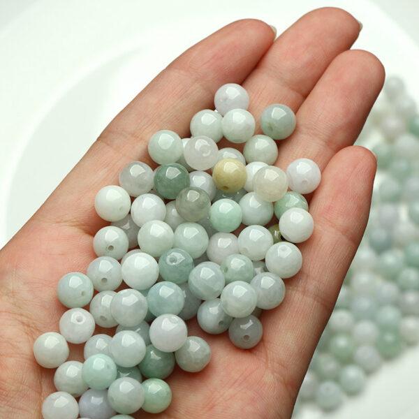 100 pcs round shape genuine natural jadeite bead, jade bead