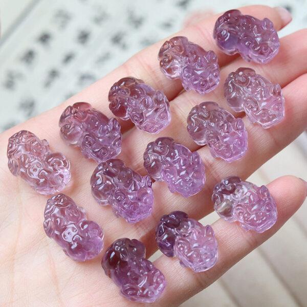 nice pixiu shape amethyst bead