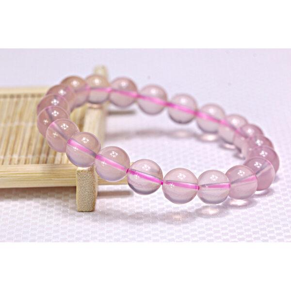 6mm - 14mm round shape 6A star light natural rose quartz beaded bracelet