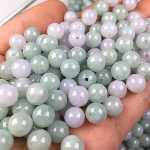 20 pcs / 50 pcs round shape genuine natural jadeite bead, jade bead